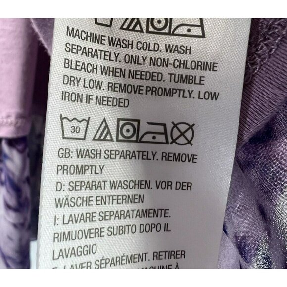 LOGO Lori Goldstein Jacket Large Purple Sheer Ruffle Floral Long Sleeve Stretch - Picture 4 of 6